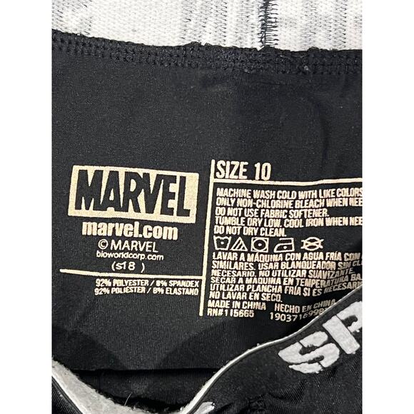 Marvel Spiderman Black Compression Shorts/Tights Womans M 10 - Picture 4 of 4